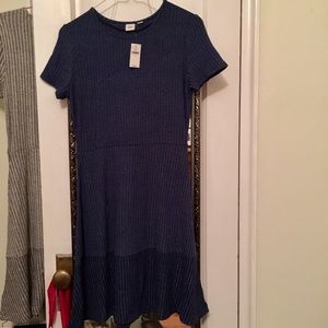 NWT Gap ribbed knit navy dress XS